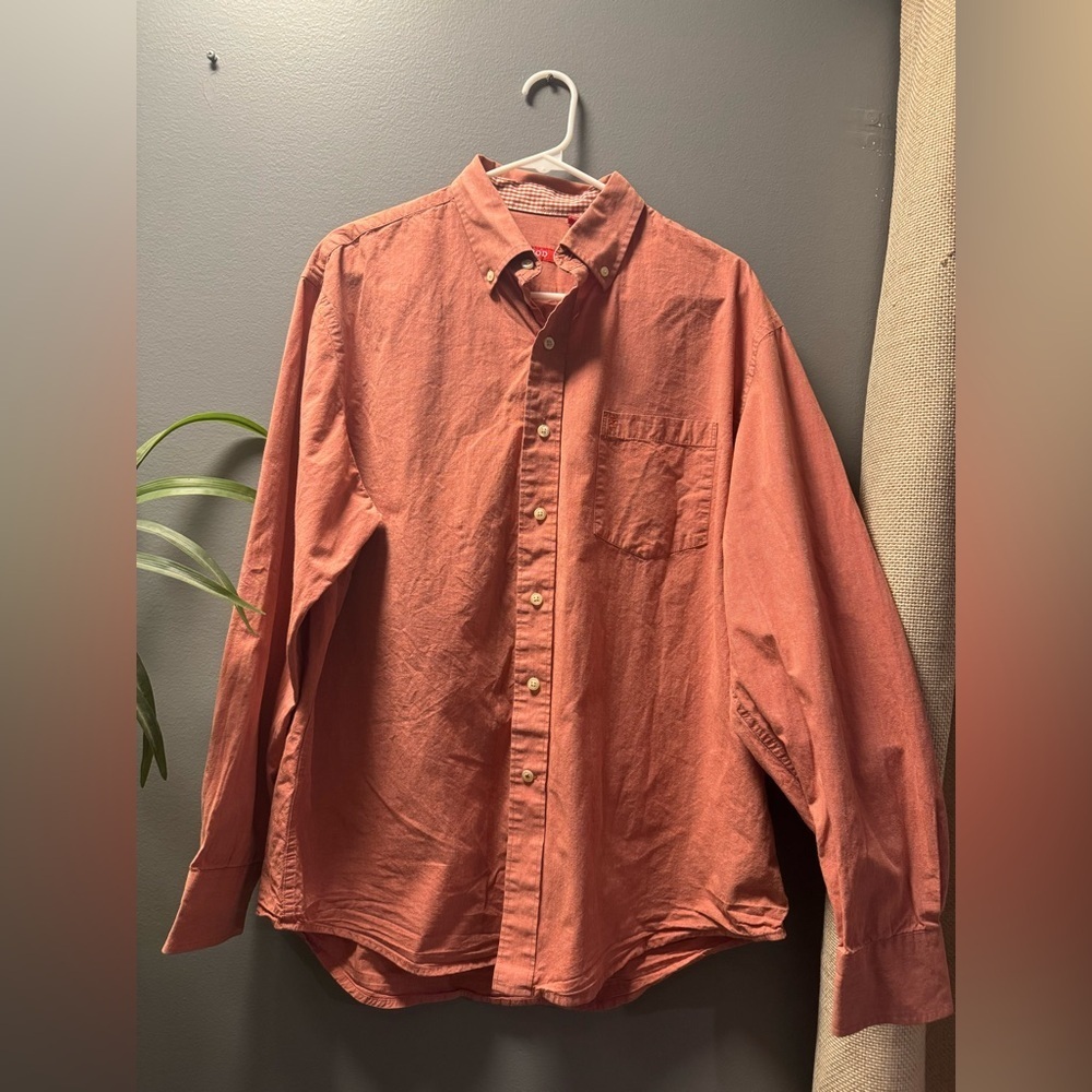 Izod Brown Casual‎ Button Down Shirt with Classic Collar